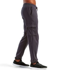 TriDri TD604 Unisex Riley Cargo Joggers – Charcoal (on model side)