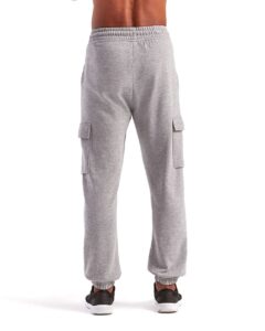 TriDri TD604 Unisex Riley Cargo Joggers – Heather Grey (on model back)