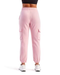 TriDri TD604 Unisex Riley Cargo Joggers – Light Pink (on model back)