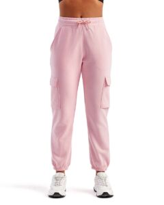 TriDri TD604 Unisex Riley Cargo Joggers – Light Pink (on model)