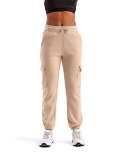 TriDri TD604 Unisex Riley Cargo Joggers – Nude (on model)