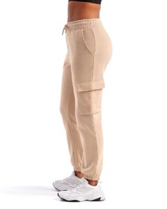 TriDri TD604 Unisex Riley Cargo Joggers – Nude (on model side)