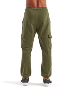 TriDri TD604 Unisex Riley Cargo Joggers – Olive (on model back)