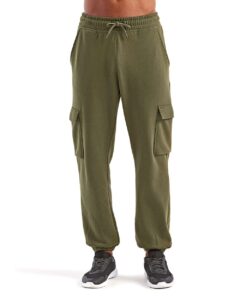 TriDri TD604 Unisex Riley Cargo Joggers – Olive (on model)