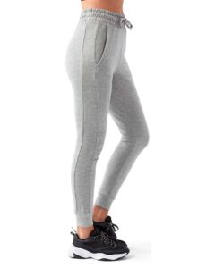 TriDri TD055 Women’s Fitted Maria Joggers – Heather Grey (on model side)