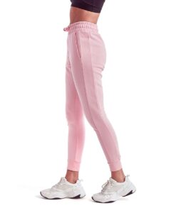 TriDri TD055 Women’s Fitted Maria Joggers – Light Pink (on model side)