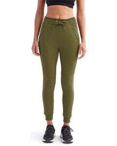 TriDri TD055 Women’s Fitted Maria Joggers – Olive (on model)