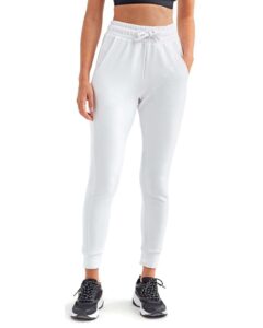 TriDri TD055 Women’s Fitted Maria Joggers – White (on model)