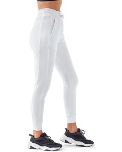 TriDri TD055 Women’s Fitted Maria Joggers – White (on model side)