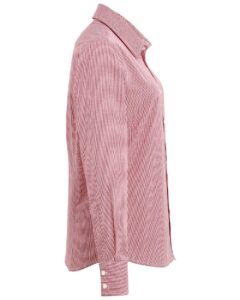 Artisan Collection by Reprime RP320 Women’s Microcheck Gingham Cotton Shirt – Red/ White (side)