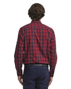 Artisan Collection by Reprime RP250 Men’s Mulligan Check Cotton Shirt – Red/ Navy (on model back)