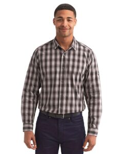Artisan Collection by Reprime RP250 Men’s Mulligan Check Cotton Shirt – Steel/ Black (on model)