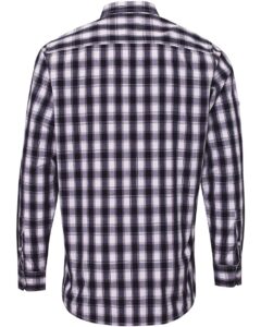 Artisan Collection by Reprime RP250 Men’s Mulligan Check Cotton Shirt – White/ Navy (back)
