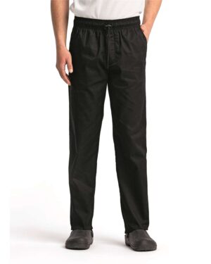 Artisan Collection by Reprime RP554 Unisex Chef’s Select Slim Leg Pant – Black (on model)