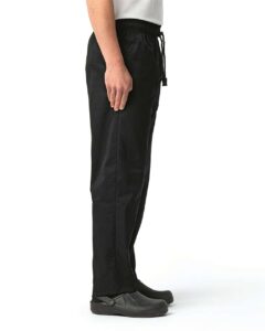 Artisan Collection by Reprime RP554 Unisex Chef’s Select Slim Leg Pant – Black (on model side)