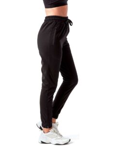 TriDri TD499 Women’s Spun Dyed Joggers – Black (on model side)