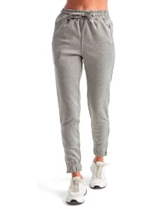 TriDri TD499 Women’s Spun Dyed Joggers – Grey Melange (on model)
