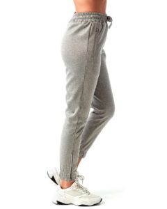TriDri TD499 Women’s Spun Dyed Joggers – Grey Melange (on model side)