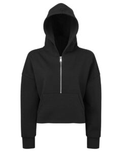TriDri TD077 Women’s Alice Half-Zip Hooded Sweatshirt – Black