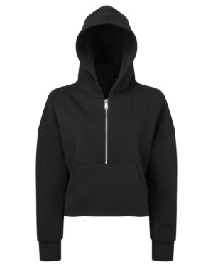 TriDri TD077 Women’s Alice Half-Zip Hooded Sweatshirt – Black