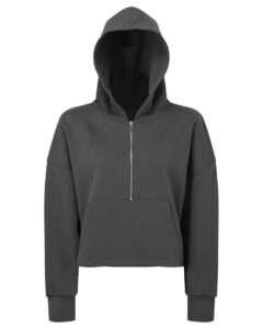 TriDri TD077 Women’s Alice Half-Zip Hooded Sweatshirt – Charcoal