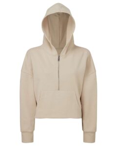 TriDri TD077 Women’s Alice Half-Zip Hooded Sweatshirt – Nude