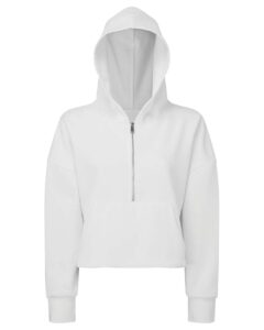 TriDri TD077 Women’s Alice Half-Zip Hooded Sweatshirt – White