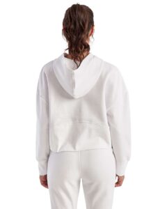 TriDri TD077 Women’s Alice Half-Zip Hooded Sweatshirt – White (on model back)