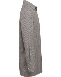 Artisan Collection by Reprime RP220 Men’s Microcheck Gingham Cotton Shirt – Black/ White (side)