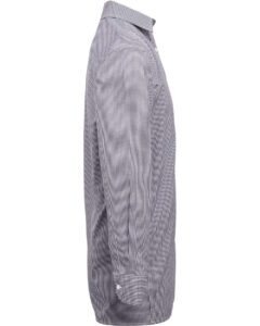 Artisan Collection by Reprime RP220 Men’s Microcheck Gingham Cotton Shirt – Navy/ White (side)