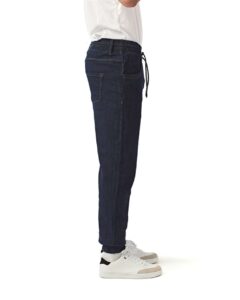 Artisan Collection by Reprime RP556 Unisex Chef’s Artisanal Joggers – Indigo Denim (on model side)