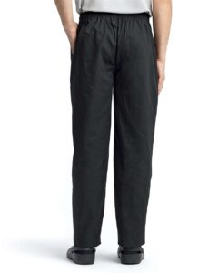 Artisan Collection by Reprime RP553 Unisex Essential Chef Pants – Black (on model back)