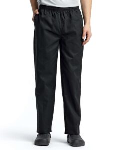 Artisan Collection by Reprime RP553 Unisex Essential Chef Pants – Black (on model)