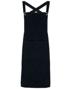 Artisan Collection by Reprime RP129 Cross Back Barista Bib Apron – Black