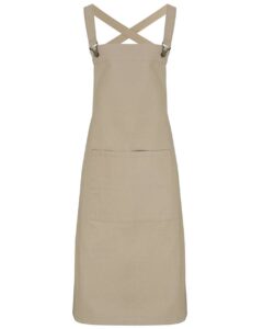 Artisan Collection by Reprime RP129 Cross Back Barista Bib Apron – Khaki