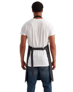Artisan Collection by Reprime RP144 Annex Oxford Bib Apron – Black (on model back)