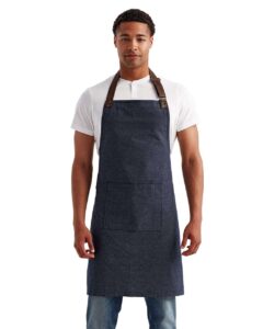 Artisan Collection by Reprime RP144 Annex Oxford Bib Apron – Navy (on model)