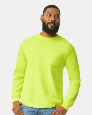 Gildan 2410 Unisex Ultra Cotton® Long Sleeve Pocket T-Shirt