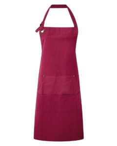 Artisan Collection by Reprime RP137 Calibre Heavy Cotton Canvas Pocket Apron – Burgundy