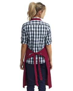 Artisan Collection by Reprime RP137 Calibre Heavy Cotton Canvas Pocket Apron – Burgundy (on model back)