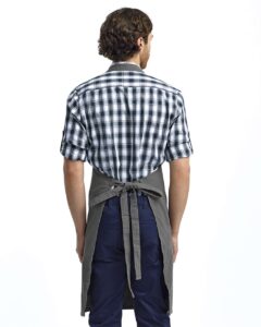 Artisan Collection by Reprime RP137 Calibre Heavy Cotton Canvas Pocket Apron – Dark Grey (on model back)