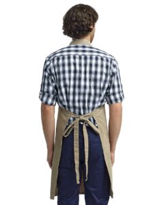 Artisan Collection by Reprime RP137 Calibre Heavy Cotton Canvas Pocket Apron – Khaki (on model back)