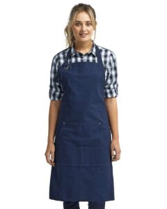Artisan Collection by Reprime RP137 Calibre Heavy Cotton Canvas Pocket Apron – Navy (on model)