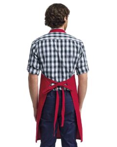 Artisan Collection by Reprime RP137 Calibre Heavy Cotton Canvas Pocket Apron – Red (on model back)