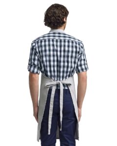Artisan Collection by Reprime RP137 Calibre Heavy Cotton Canvas Pocket Apron – Silver (on model back)