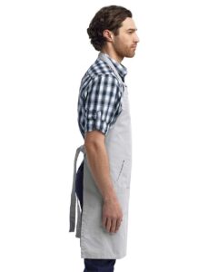 Artisan Collection by Reprime RP137 Calibre Heavy Cotton Canvas Pocket Apron – Silver (on model side)