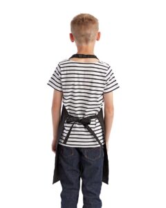 Artisan Collection by Reprime RP149 Youth Recycled Apron – Black (on model back)