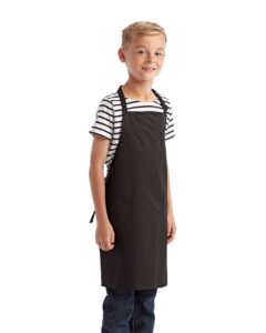 Artisan Collection by Reprime RP149 Youth Recycled Apron – Black (on model side)