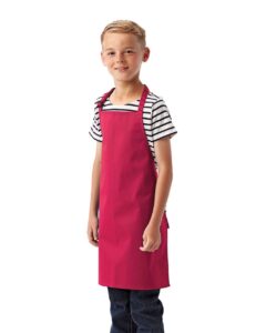 Artisan Collection by Reprime RP149 Youth Recycled Apron – Hot Pink (on model side)