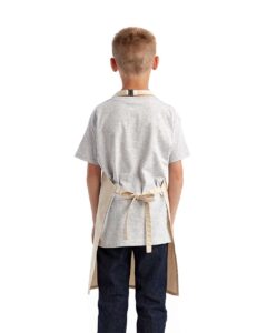 Artisan Collection by Reprime RP149 Youth Recycled Apron – Natural (on model back)